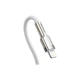 Дата кабель USB-C to Lightning 1.0m Cafule Metal PD 20W white Baseus (CATLJK-A02) - изображение 2