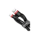 Дата кабель USB 2.0 AM to Lightning 1.0m Cafule Black-Red Baseus (CALKLF-B19) - изображение 3