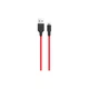 Дата кабель USB 2.0 AM to Lightning 1.0m 2A silicone X21 black+red HOCO (6957531071372) - зображення 1