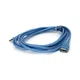 Дата кабель USB 2.0 AM/AF 3.0m ferrite transparent blue Voltronic (YT-AM/AF-3.0TBL) - изображение 1