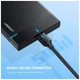 Дата кабель USB-C 3.1 to Micro USB 3.0 1.0m 3A US312 black Ugreen (20103) - изображение 4