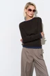 Лонгслів з пряжі мериноса та альпаки теплий та еластичний Розмір XS-S (42-44) Еспрессо - изображение 5