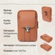 Мужская сумка на пояс на два отделения из натуральной кожи Vintage 22737 Рыжий - изображение 3