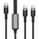 Data - кабель ACEFAST C22-02 USB-C to 2 USB-C 100W, Black - изображение 1