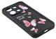 Чехол Shock Case Print для Xiaomi Redmi Note 13 4G бампер силиконовый черный с рисунком Бабочки - изображение 3