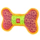 Игрушка для собак WAUDOG Fun Кость с пищалкой и шуршащими элементами 20×12 см розовая (62087) - изображение 2
