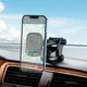 Автомобильный держатель для телефона Автодержатель HOCO CA116 Blue Shark center console magnetic Car holder Черный - изображение 3
