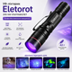 УФ-фонарик Eletorot 395 нм с фокусировкой, 3 режима, IPX4, алюминий, 42 г, для поиска пятен, банкнот, документов и минералов - изображение 1