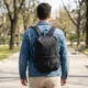 Текстильний рюкзак для міста роботи та щоденного використання FABRA 22584 Чорний - зображення 3