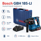 Акумуляторний перфоратор Bosch GBH 185-LI під патрон SDS-plus Синій - зображення 1