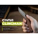 Ніж складаний Civivi Clingman Damascus коричневий 7.6 см Guibourtia Wood - изображение 12