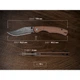 Ніж складаний Civivi Clingman Damascus коричневий 7.6 см Guibourtia Wood - изображение 15