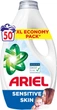 Упаковка гелей для стирки Ariel Для чувствительной кожи 100 циклов стирки 2.25 л + 2.25 л (8700216691345) - изображение 2
