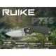 Ніж складаний Ruike P736-AK сірий 7.5 см 14C28N алюміній - зображення 11