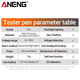 Индикаторная отвертка ANENG B15 бесконтактный тестер напряжения AC/DC 24-250V - изображение 5