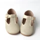 Туфлі BottiLion T-Strap shoes з натуральноі шкіри з перфорацією,внутрішня устілка 12,5 см ( 1,5-2 роки), бежеві - изображение 1