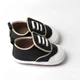 Дитячі кросівки BottiLion Casual Shoes з натуральноі шкіри на липучці , антиковзна підошва, внутрішня устілка 12,5 см ( 1,5-2 роки) , чорно-білі з золотистим кантом - изображение 7