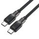 Кабель ACEFAST C10-03 Type-C to Type-C 3A, 60W, 1.2m, silicone, zinc connectors, Black - изображение 1