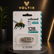 Флешка Wibrand Bee 128 GB USB 3.2 Type-C, OTG, срібляста, металева - зображення 1