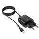 Мережевий зарядний пристрій з кабелем HOCO C72Q Glorious single port QC3.0 charger set(Micro) 18W Black - зображення 4