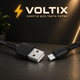Кабель USB-A — MicroUSB HOCO X20 3 м Чорний | Ультрадовгий шнур для швидкого заряджання - зображення 1