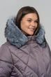 Зимняя женская куртка большого размера UF-Fashion LR-35-мех 66 пудровый - изображение 3