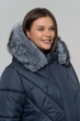 Зимние женское пальто большого размера UF-Fashion LR-35-мех 66 синий - изображение 3