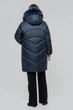 Зимнее женское пальто большого размера UF-Fashion LR-32-песец 60 синий - изображение 3