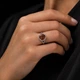 Серебряное кольцо и серьги с султанитом 18 р - изображение 2