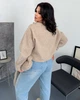Жіночий комплект букле (бомбер на блискавці+сумка) Uaclothes 48-52 Бежевий (like39321-197581361) - зображення 6