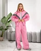 Жіночий костюм з контрастними вставками (кофта+штани) Uaclothes L-XL Рожевий (like39306-197431398) - зображення 3