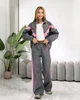 Жіночий костюм з контрастними вставками (кофта+штани) Uaclothes M-L Графітовий (like39307-197441375) - зображення 3