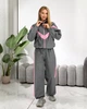 Жіночий костюм з контрастними вставками (кофта+штани) Uaclothes M-L Графітовий (like39307-197441375) - зображення 5