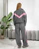 Жіночий костюм з контрастними вставками (кофта+штани) Uaclothes M-L Графітовий (like39307-197441375) - зображення 7