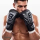 Боксерські рукавички EasyFit PowerPunch 12 унцій (12 oz) Чорні (56003847) - зображення 4
