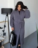 Довгий жіночий плюшевий кардиган Uaclothes 48-52 Графітовий (like39314-197511361) - изображение 3
