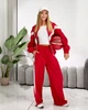 Жіночий костюм з контрастними вставками (кофта+штани) Uaclothes M-L Червоний (like39308-197451375) - зображення 2