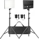 Светодиодный набор студийного света Dazzne D30 (2 панели + штативы) - изображение 1