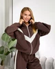 Жіночий костюм з контрастними вставками (кофта+штани) Uaclothes M-L Коричневий (like39305-197421375) - зображення 2
