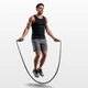 Скоростная скакалка EasyFit CrossPower 2в1 для бокса и кроссфита с легким и утяжеленным тросом, алюминиевые ручки,подшипники, чехо - изображение 6