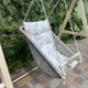 Дитяча гойдалка Оливкова 2 в 1 "Динозаврики", підвісна дитяча гойдалка, дерев'яна гойдалка - изображение 1
