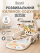 Развивающий коврик-ходунки 3 в 1 Beruty Baby Activity Gray (с пианино, ночником, от 0 до 24 месяцев) - изображение 1