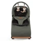 Детский шезлонг-качалка Kidwell Rubi Green/Black Wooden (с рождения до 9 кг, 4 уровня наклона, плюшевый вкладыш, игрушки) - изображение 2