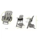 Детский стульчик для кормления 3 в 1 4Baby Icon Gray (экокожа, функция шезлонга, регулировка высоты, колеса) - изображение 7