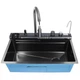 Кухонна мийка багатофункціональна Mixxus MH7546-SET-07 DECOR NANO-BLACK з вбудованим змішувачем - зображення 3