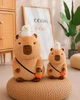 Капибара мягкая игрушка подушка сквишмеллоу антистресс подарок capybara с уточкой 25 см - изображение 2
