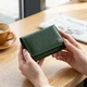 Горизонтальное портмоне из кожи унисекс на магните ST Leather 19332 Зеленое - изображение 2