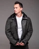 Зимова чоловіча дублянка на штучному хутрі сіра розмір S - изображение 3