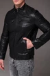 Чоловіча куртка з екошкіри Slim Fit, чорна, розмір 50 - изображение 11