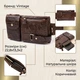 Бананка поясна під шкіру рептилії унісекс Vintage 20401 Коричнева - зображення 3